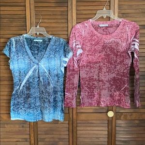 Lot of two - Maurices burnout tees